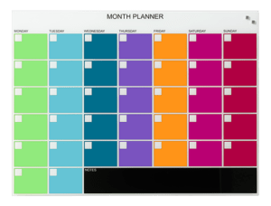 VC Naga Coloured Month Planner