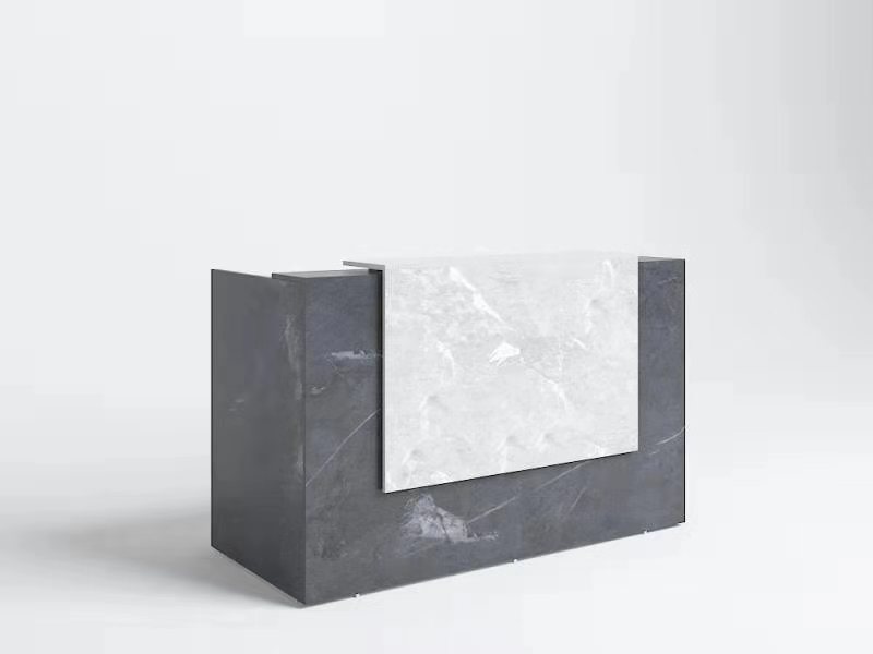 GP Sorrento Marble Charcoal Melamine Reception Counter