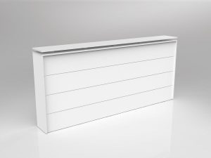 OL Axis Straight Reception Counter with Poptop Facade 2400mm