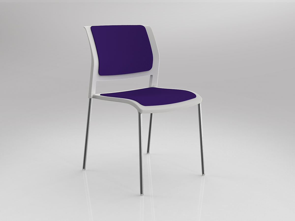 OL Stacking Game 4 Leg Chair with Upholstered Seat and Back
