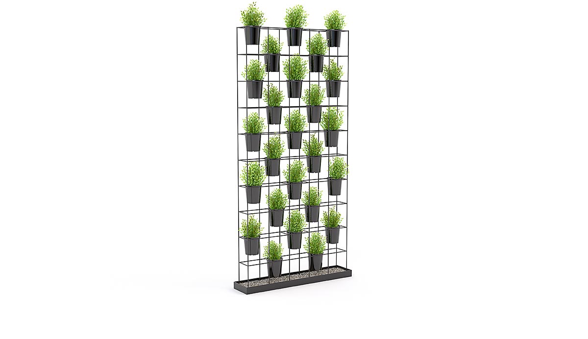OL Axis Planter Wall with Artificial Plants