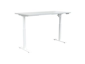 OL Quick Stand Desk in White Top with White Base