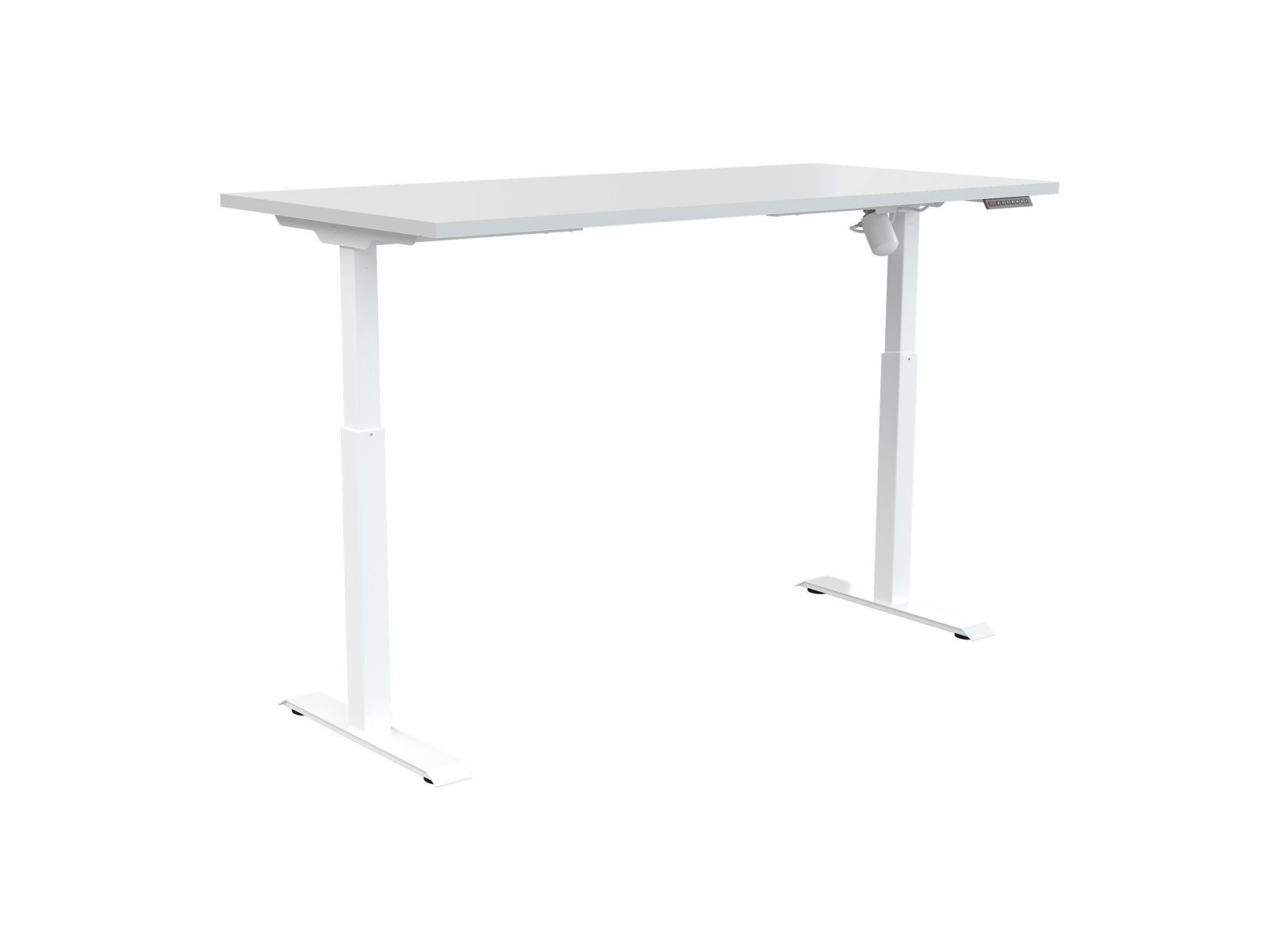 OL Quick Stand Desk in White Top with White Base