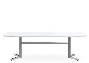 DD Supreme Boardroom Table with Polished Stainless Steel Base