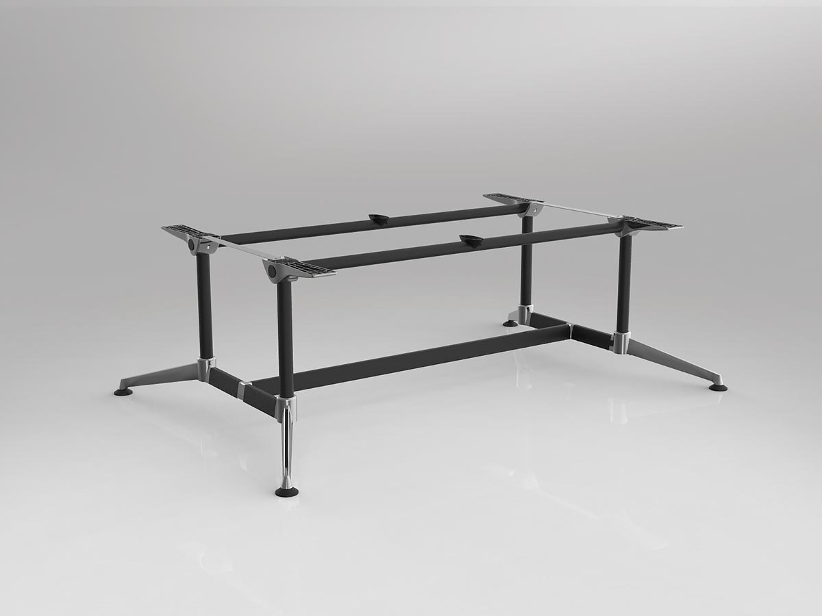 OL Modulus Meeting Table Twin Post Single Span Frame