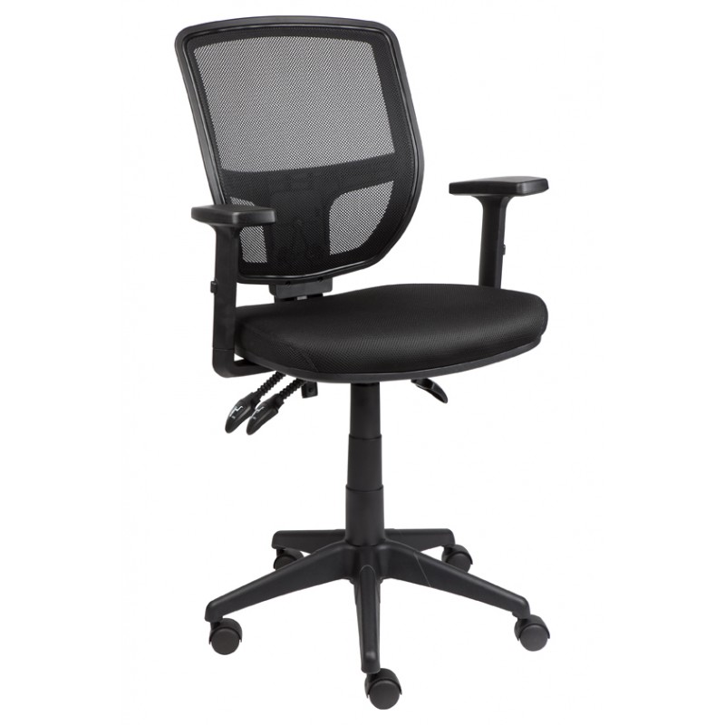 MA Lily Task Chair - Black Base with Arms