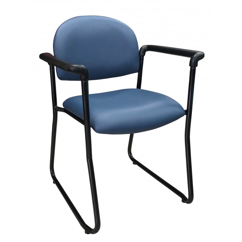 MA Lazer 50 Stackable Sled Base Straight Arm Chair
