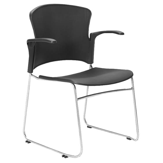ST Focus Multi Purpose Stackable Plastic Client Chair with Arm