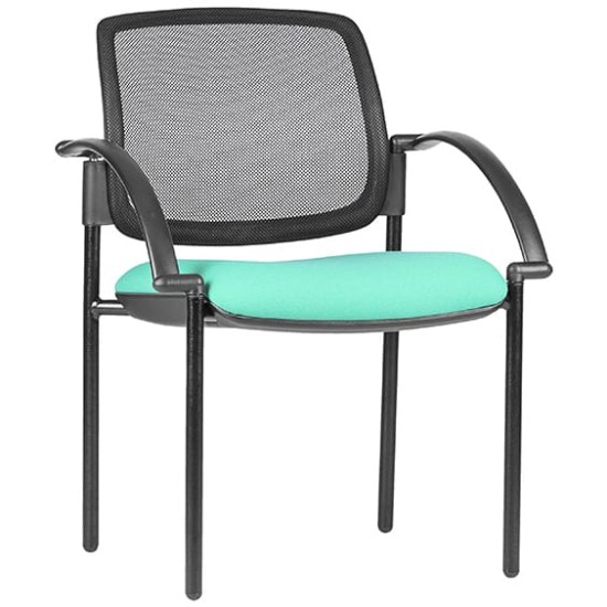 ST Maxi Mesh Back Hospitality Chair with 4 Black Legs