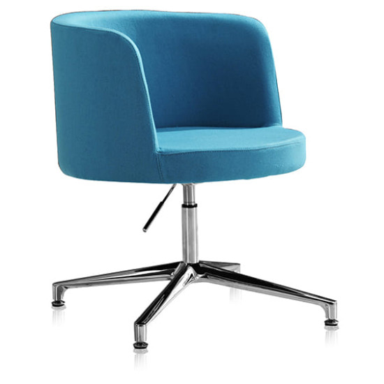ST June Chrome 4 Star Base Fabric Upholstered Boardroom Chair