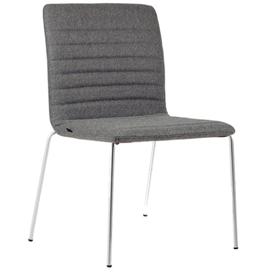 ST Smoke Timber Legs Fabric Upholstered Breakout Chair- Black