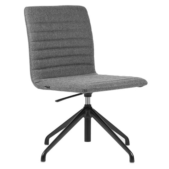 ST Smoke Black 4 Star Base Fabric Upholstered Boardroom Chair