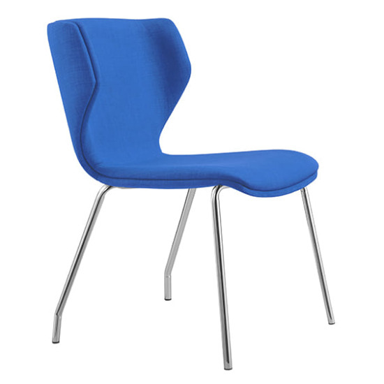 ST Yard Chrome Legs Fabric Upholstered Breakout Chair